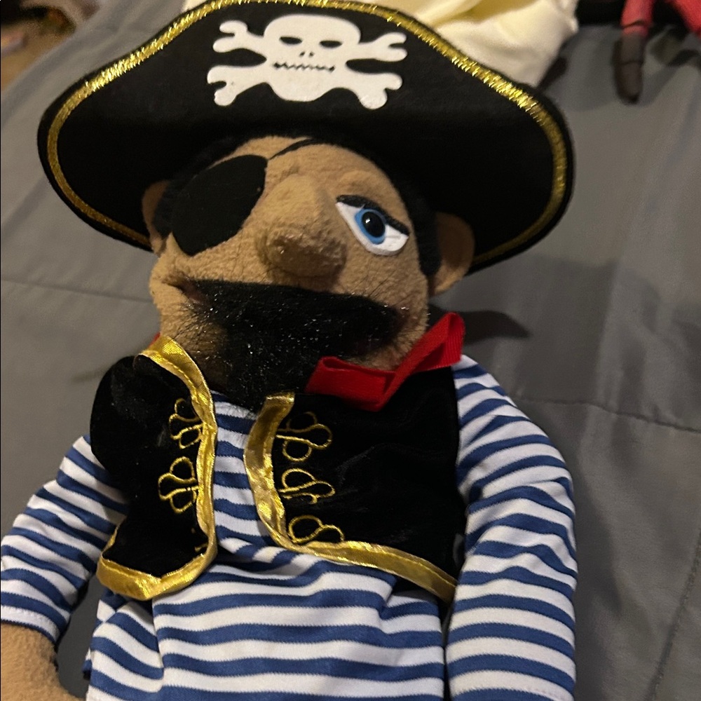 Pirate Plush Toy with Striped Shirt